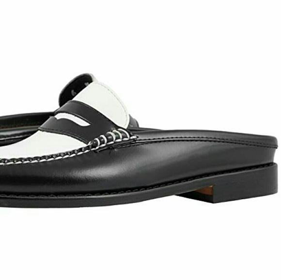 G.H. Bass & Co. Black & White Wynn Penny Mule - Picture 3 of 3
